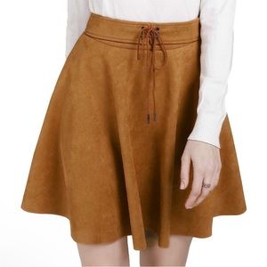 Faux suede skirt